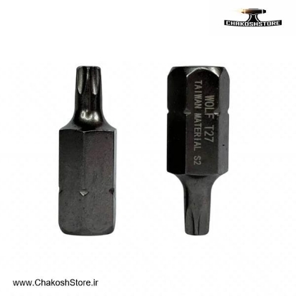 تصویر   سر پیچ گوشتی ستاره ای ولف کوتاه