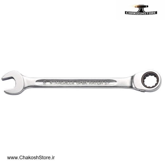 تصویر   ست آچار یکسر تخت یکسر رینگ جغجغه اشتایویل 12 عددی ضامن دار مدل 17/12