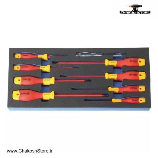 تصویر   ست پیچ گوشتی عایق برق فشار قوی بوهر 9 عددی مدل 0200652