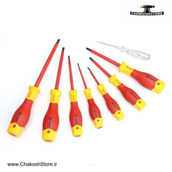 تصویر   ست پیچ گوشتی عایق برق فشار قوی بوهر 8 عددی مدل 0200204