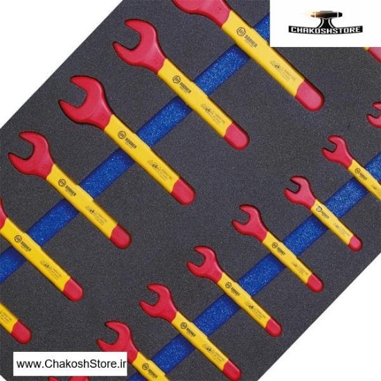 تصویر   ست آچار یک سر تخت عایق برق فشار قوی بوهر 16 عددی مدل 0200620