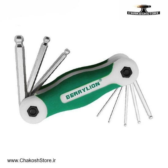 تصویر   آچار آلن سر گرد برلیون چاقویی 8 عددی مدل 062104018