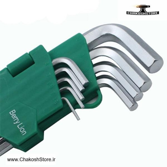 تصویر   آچار آلن سر گرد برلیون کارتی کوتاه 9 عددی مدل 062106778