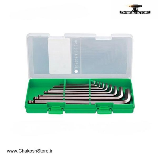 تصویر   ست آچار آلن سر گرد برلیون کوتاه 9 عددی مدل 866