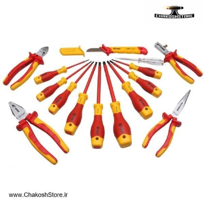 تصویر   جعبه ابزار عایق برق فشار قوی بوهر با لوازم 15 عددی مدل 0200105