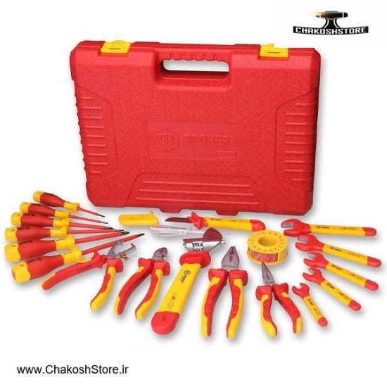 تصویر   جعبه ابزار عایق برق فشار قوی بوهر با لوازم 19 عددی مدل 0200309