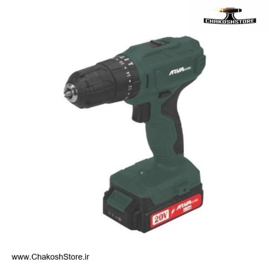 تصویر   دریل شارژی چکشی آروا لیتیوم 20 ولت سری هوم مدل 5857