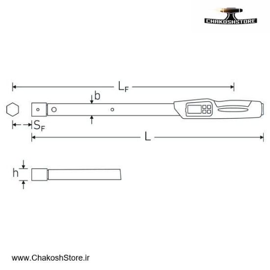 تصویر   آچار ترکمتر دیجیتال اشتایویل 100-10 نیوتن سری خور 9x12 مدل 730D/10