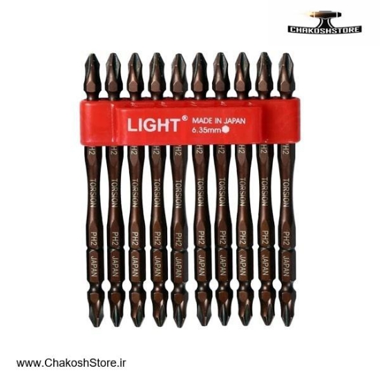 تصویر   سر پیچ گوشتی لایت دو سر چهارسو 10 عددی مدل 22TB