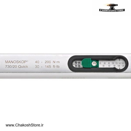 تصویر   آچار ترکمتر اشتایویل تقه ای 200-40 نیوتن سری خور 14x18 مدل 730/20 Quick