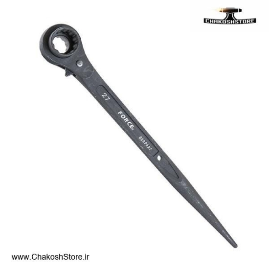 تصویر   آچار رینگی جغجغه دوبل دم موشی فورس مدل 822