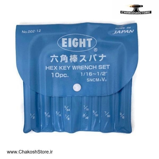 تصویر   ست آچار آلن ایت شش گوش کوتاه اینچی 8 و 10 عددی کیفی مدل 002