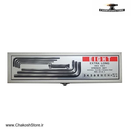 تصویر   ست آچار آلن شش گوش ایت فوق بلند 15 عددی مدل 1-014