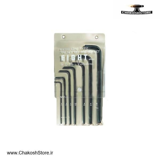 تصویر   ست آچار آلن 6 گوش ایت فوق بلند هفت عددی مدل 014-3