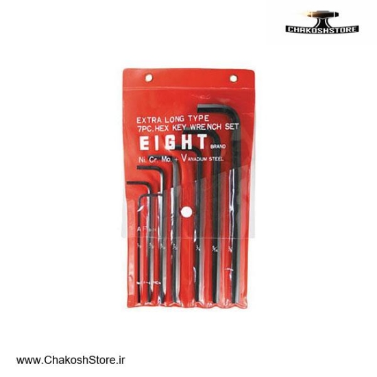 تصویر   ست آچار آلن شش گوش ایت فوق بلند 7 عددی اینچی مدل 4-014