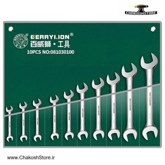 تصویر   ست آچار دو سر تخت برلیون 10 عددی مدل 081030100