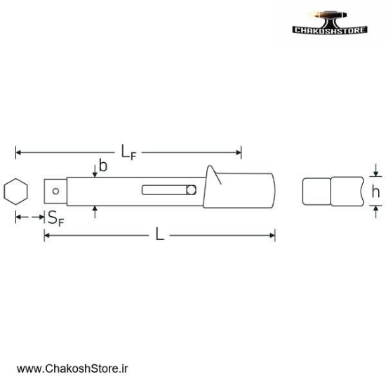 تصویر   آچار ترکمتر تقه ای اشتایویل 40-8 نیوتن سری خور 9x12 مدل 730/4 Quick