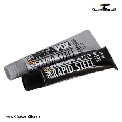تصویر   چسب دوقلو اپوکسی غفاری مدل مگاپوکس Rapid Steel