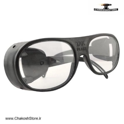 تصویر   عینک ایمنی تک پلاست سفید مدل TP-E006