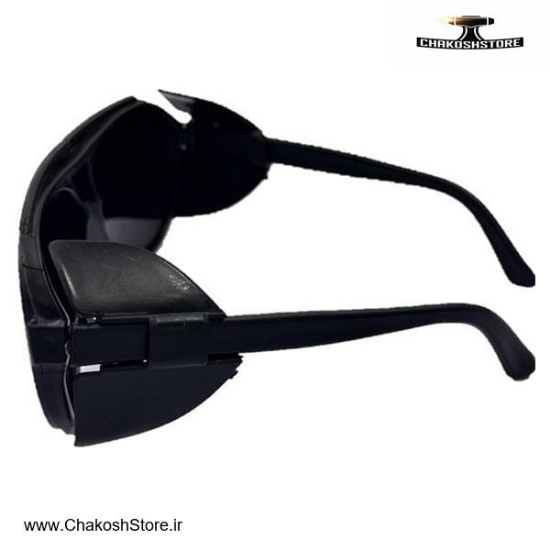 تصویر   عینک ایمنی جوشکاری تک پلاست مشکی DIN9 مدل TP-E009