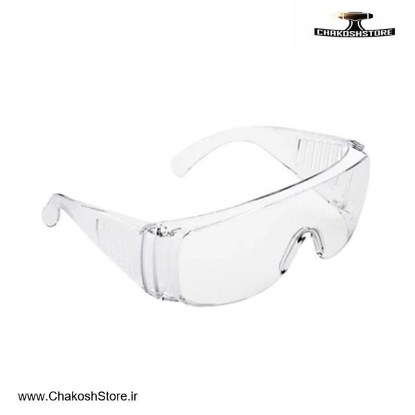 تصویر   عینک ایمنی تک پلاست سفید مدل TP-E001