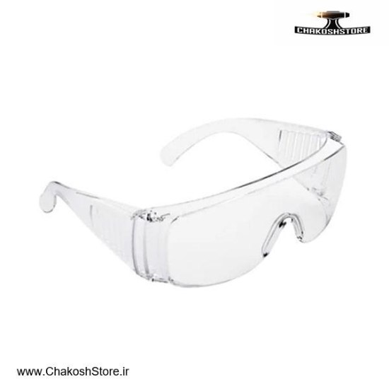 تصویر   عینک ایمنی تک پلاست سفید مدل TP-E001