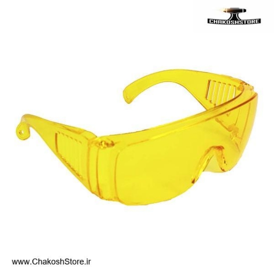 تصویر   عینک ایمنی تراشکاری تک پلاست زرد مدل TP-E0016
